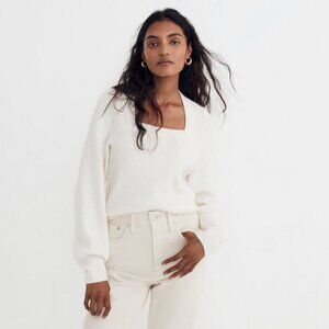Madewell Melwood Square-Neck Pullover Sweater size XXS NWOT